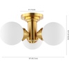 SAFAVIEH Lighting Collection Elenna Gold Flush Mount (LED Bulbs Included)