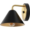 SAFAVIEH Lighting Collection Jynn Modern Black/Brass Single Wall Sconce