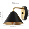 SAFAVIEH Lighting Collection Jynn Modern Black/Brass Single Wall Sconce