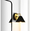 SAFAVIEH Lighting Collection Jynn Modern Black/Brass Single Wall Sconce