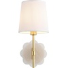 SAFAVIEH Lighting Collection Lyssine White Wall Sconce Set of 2 Light Fixture (LED Bulbs Included)