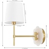 SAFAVIEH Lighting Collection Lyssine White Wall Sconce Set of 2 Light Fixture (LED Bulbs Included)