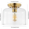 SAFAVIEH Lighting Collection Rianne Farmhouse Brass Flush Mount (LED Bulb Included)