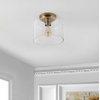 SAFAVIEH Lighting Collection Rianne Farmhouse Brass Flush Mount (LED Bulb Included)