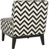 SAFAVIEH Mercer Collection Armond Accent Chair(Black / White)