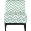 SAFAVIEH Mercer Collection Armond Accent Chair(Blue/White)