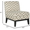 SAFAVIEH Mercer Collection Armond Accent Chair(Grey / White)