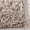 SAFAVIEH Rio Shag Collection 8′ x 10′ Black/Ivory SG960H Handmade 1-inch Thick Area Rug(Beige/Ivory)