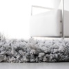 SAFAVIEH Rio Shag Collection 8′ x 10′ Black/Ivory SG960H Handmade 1-inch Thick Area Rug(Grey/Ivory)