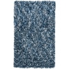 SAFAVIEH Rio Shag Collection 8′ x 10′ Black/Ivory SG960H Handmade 1-inch Thick Area Rug(Navy/Ivory)