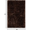 SAFAVIEH Saint Tropez Shag Collection 9′ x 12′ Snow White STS641W Handmade Solid 1-inch Thick Area Rug(Chocolate)