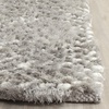 SAFAVIEH Saint Tropez Shag Collection 9′ x 12′ Snow White STS641W Handmade Solid 1-inch Thick Area Rug(Silver)