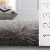 SAFAVIEH Saint Tropez Shag Collection 9′ x 12′ Snow White STS641W Handmade Solid 1-inch Thick Area Rug(Silver)