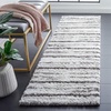 SAFAVIEH Area Rug 8×10 – Berber Shag Collection – Large – Light Grey & Dark Grey, Stripe Design, Non-Shedding & Easy Cleaning, Plush Thick Pile, Ideal for Living Room, Bedroom, Dining Space (BER567F)(Light Grey/Dark Grey)