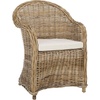 SAFAVIEH Furniture – Zane Club Chair – 17.3″ Seat Height – Grey – Rattan – Coastal Woven Design – Ideal for Living Room, Sunroom, Bedroom – Fully Assembled (SEA7006A)
