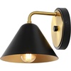 SAFAVIEH Lighting Collection Jynn Modern Black/Brass Single Wall Sconce
