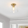 SAFAVIEH Lighting Collection Rianne Farmhouse Brass Flush Mount (LED Bulb Included)