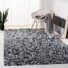 SAFAVIEH Rio Shag Collection 8′ x 10′ Black/Ivory SG960H Handmade 1-inch Thick Area Rug(Black/Ivory)