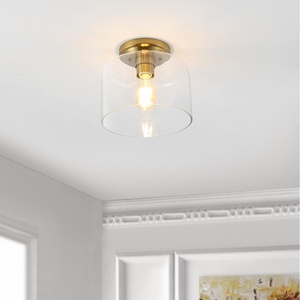 SAFAVIEH Lighting Collection Rianne Farmhouse Brass Flush Mount (LED Bulb Included)