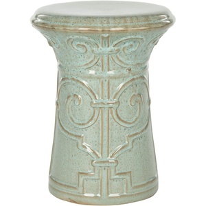 Safavieh Castle Gardens Collection Imperial Garden White Ceramic Garden Stool(Blue)