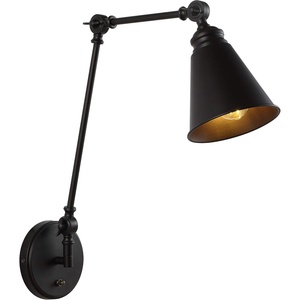 Safavieh Lighting Collection Kensley Black/Oil-Rubbed Bronze Wall Sconce (LED Bulb Included) SCN4067A(Oil Rub Bronze)
