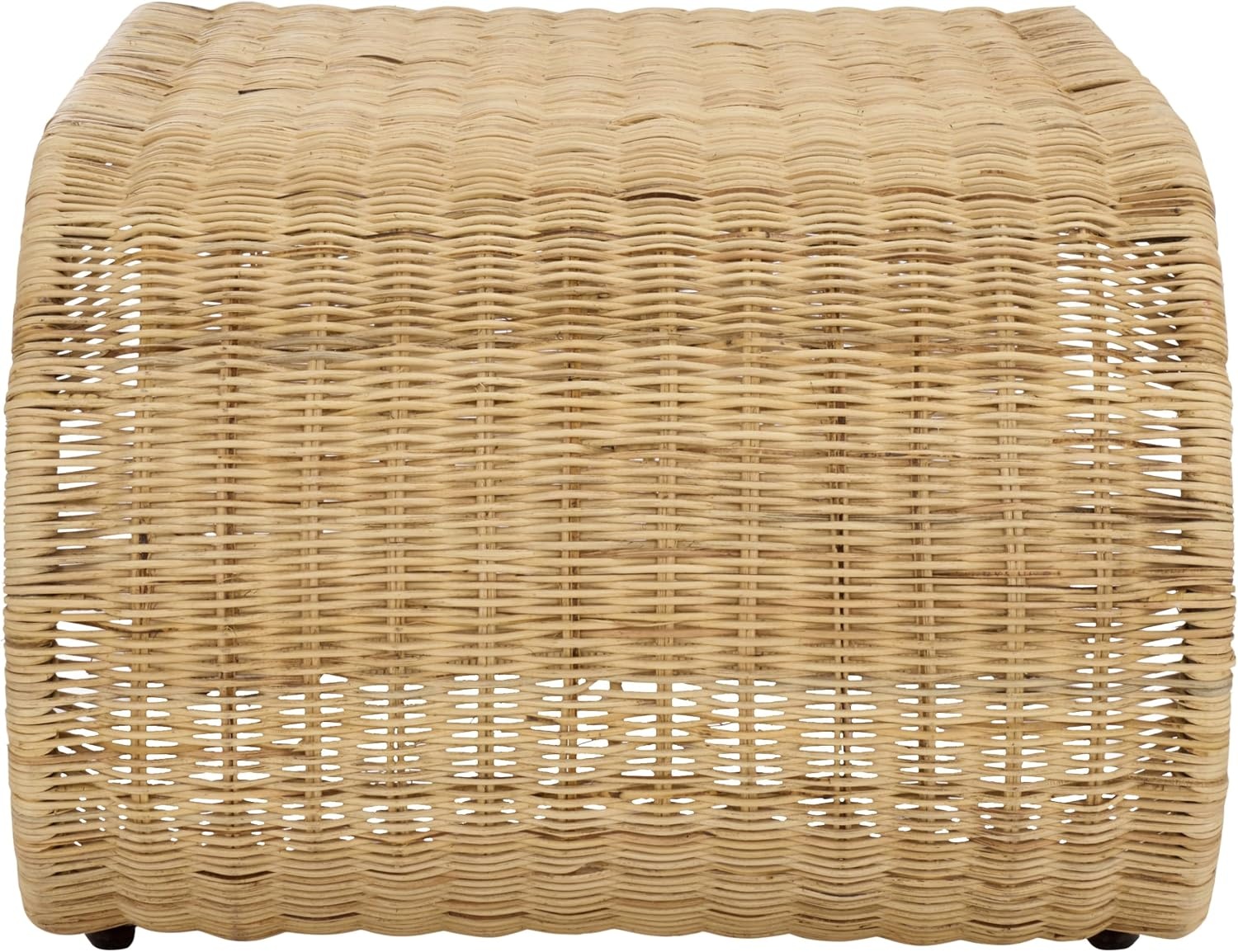 image:imageSAFAVIEH Home Collection Tamo Light Natural Rattan Coffee Table Sculptural Coastal Boho Design Fully Assembled COF6515ALight Natural