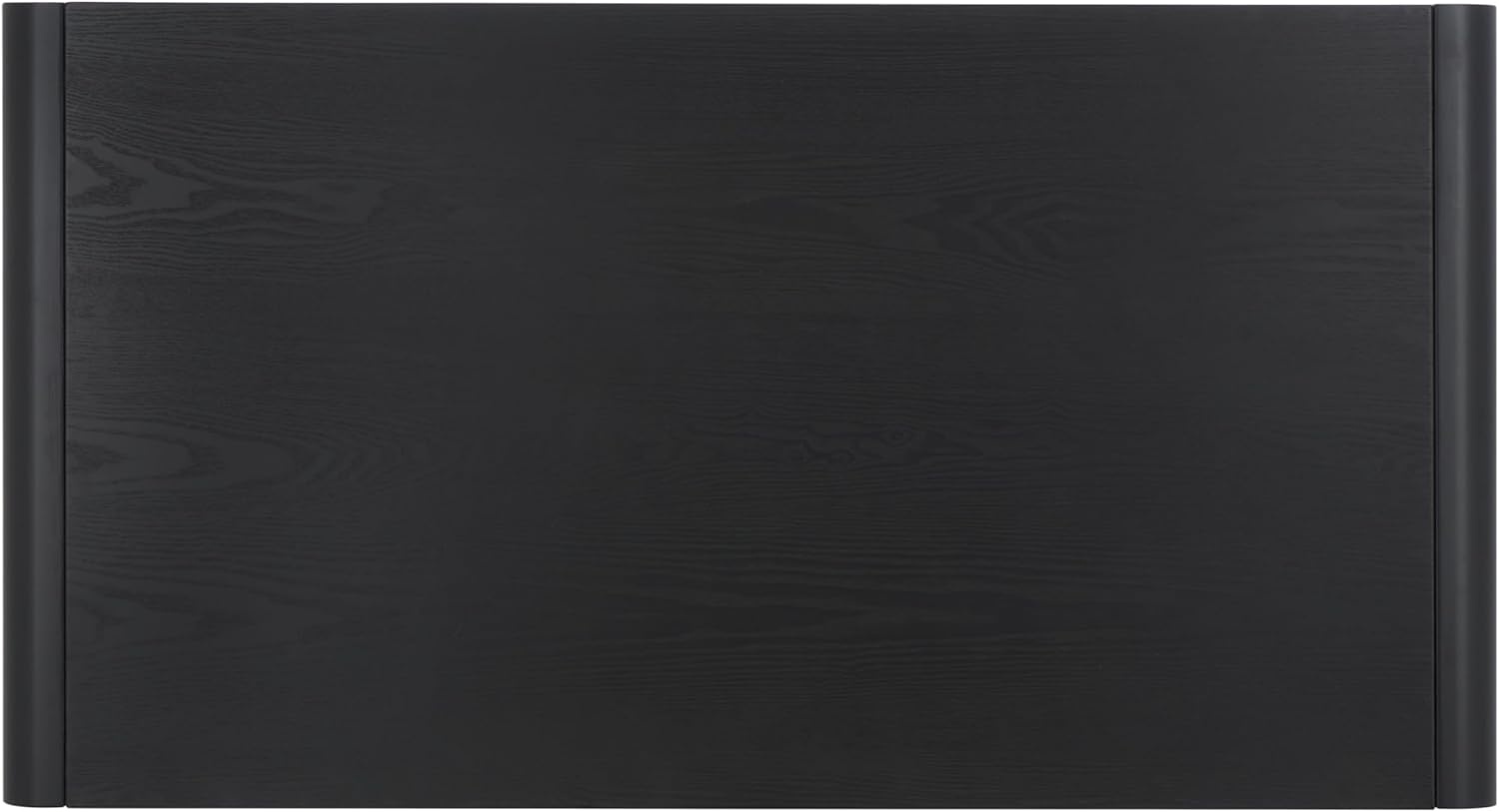 image:imageSAFAVIEH Home Collection Omara Walnut Brown 1Shelf Coffee TableBlack