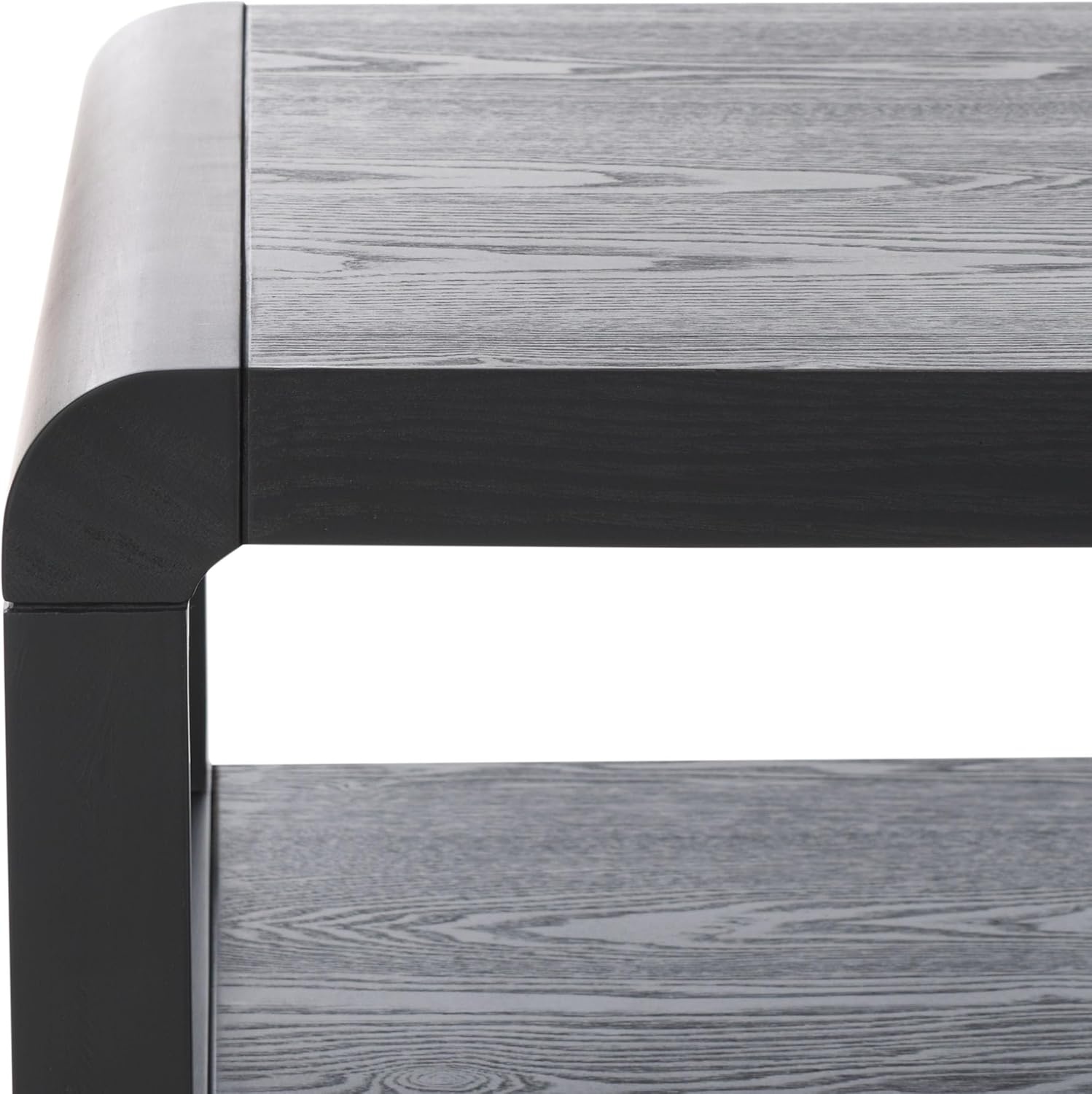 image:imageSAFAVIEH Home Collection Omara Walnut Brown 1Shelf Coffee TableBlack