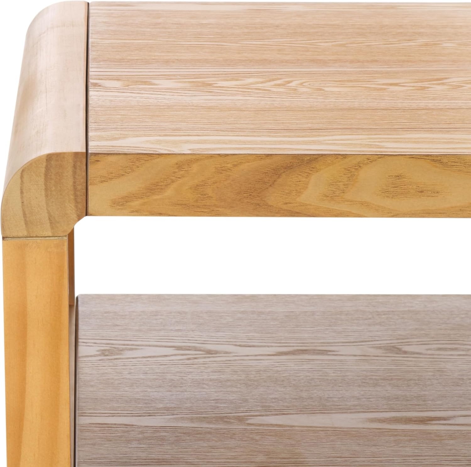 image:imageSAFAVIEH Home Collection Omara Walnut Brown 1Shelf Coffee TableNatural