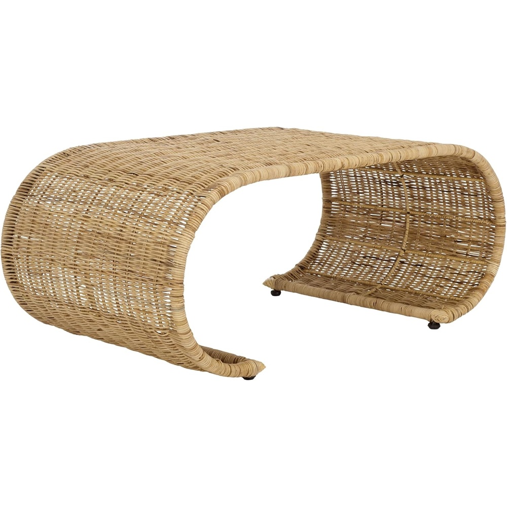 image:imageSAFAVIEH Home Collection Tamo Light Natural Rattan Coffee Table Sculptural Coastal Boho Design Fully Assembled COF6515ALight Natural
