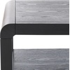 SAFAVIEH Home Collection Omara Walnut Brown 1-Shelf Coffee Table(Black)