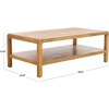 SAFAVIEH Home Collection Omara Walnut Brown 1-Shelf Coffee Table(Natural)