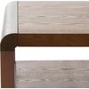 SAFAVIEH Home Collection Omara Walnut Brown 1-Shelf Coffee Table(Walnut)