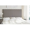 Safavieh Ziggy Navy/Off-White Upholstered Chevron Headboard (Full)