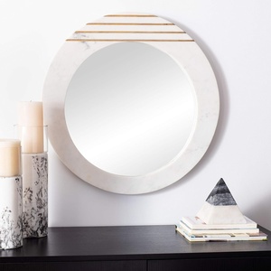SAFAVIEH Home Kenley 23-inch Marble Round Decorative Accent Mirror