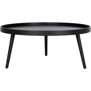 Safavieh Home Fritz Black Round Tray Top Coffee Table(Black)