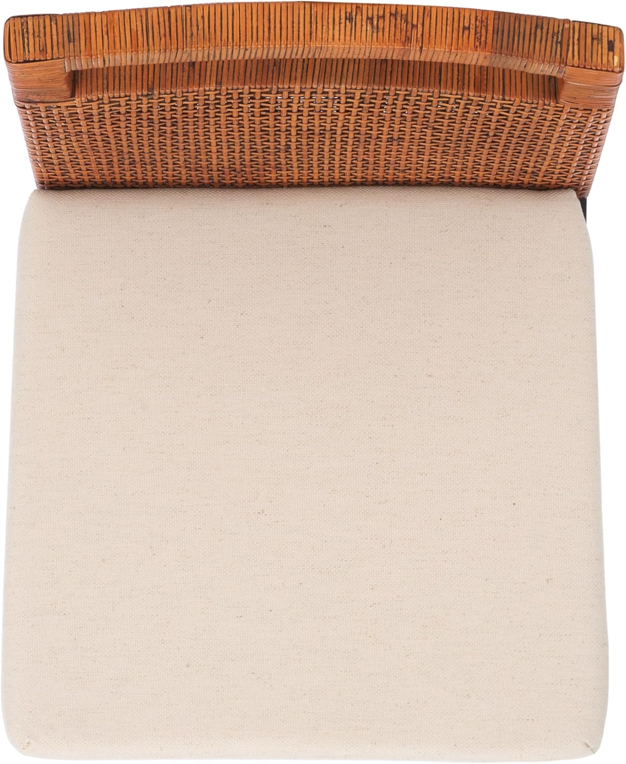 image:imageSAFAVIEH Furniture Darin Counter Stool Brown amp White Solid Wood Coastal Upholstered Design Ideal for Kitchen Bar Area Dining Room Fully Assembled BST4001DBrown WeavingBlackWhite Cushion