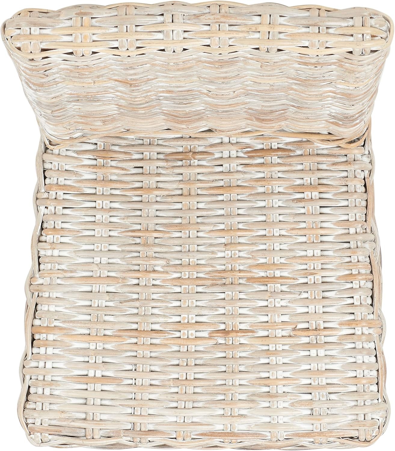 image:imageSAFAVIEH Furniture Tobie Rattan Counter Stool 2362 Seat Height WhiteWashed Mango Wood Coastal RattanSeat Design Ideal for Kitchen Bar Area Dining Room Fully Assembled BST6501CWhite Washed White Washed
