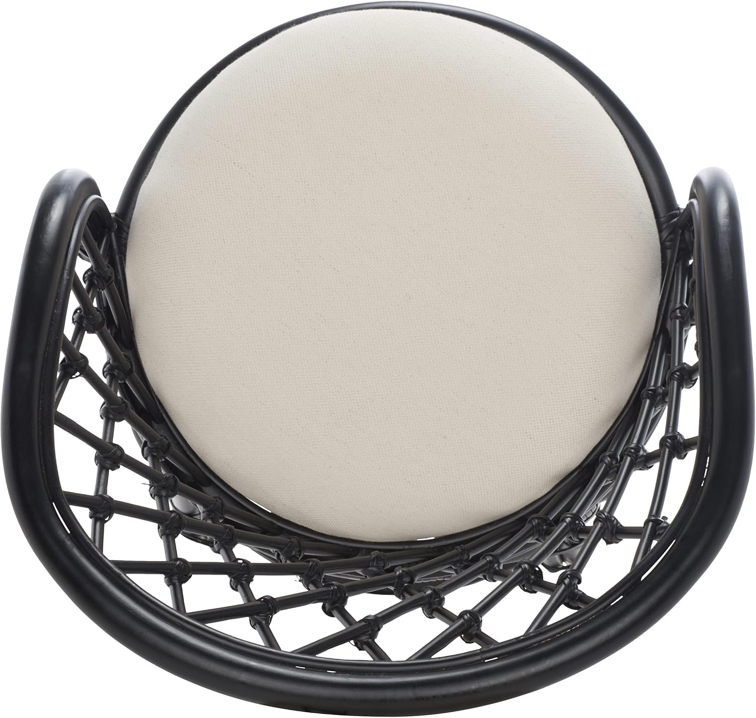 image:imageSAFAVIEH Furniture Yuta Rattan Swivel Counter Stool 2382 Seat Height White amp Natural Mango Wood Coastal Rattan Design Ideal for Kitchen Bar Area Fully Assembled BST6504AWhiteBlack