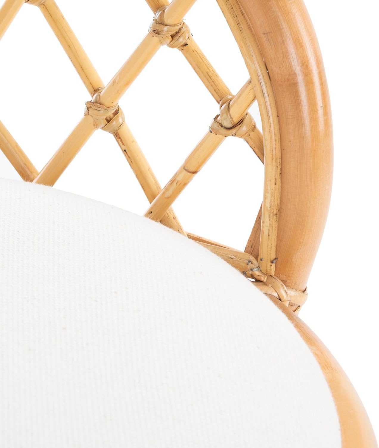 image:imageSAFAVIEH Furniture Yuta Rattan Swivel Counter Stool 2382 Seat Height White amp Natural Mango Wood Coastal Rattan Design Ideal for Kitchen Bar Area Fully Assembled BST6504AWhiteNatural