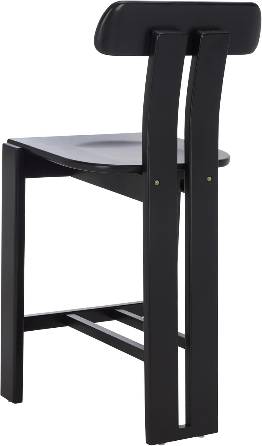 image:imageSAFAVIEH Home Collection Cayde Modern Counter Stool 27inch Seat Height Black Solid Wood Frame BST8801CBlack