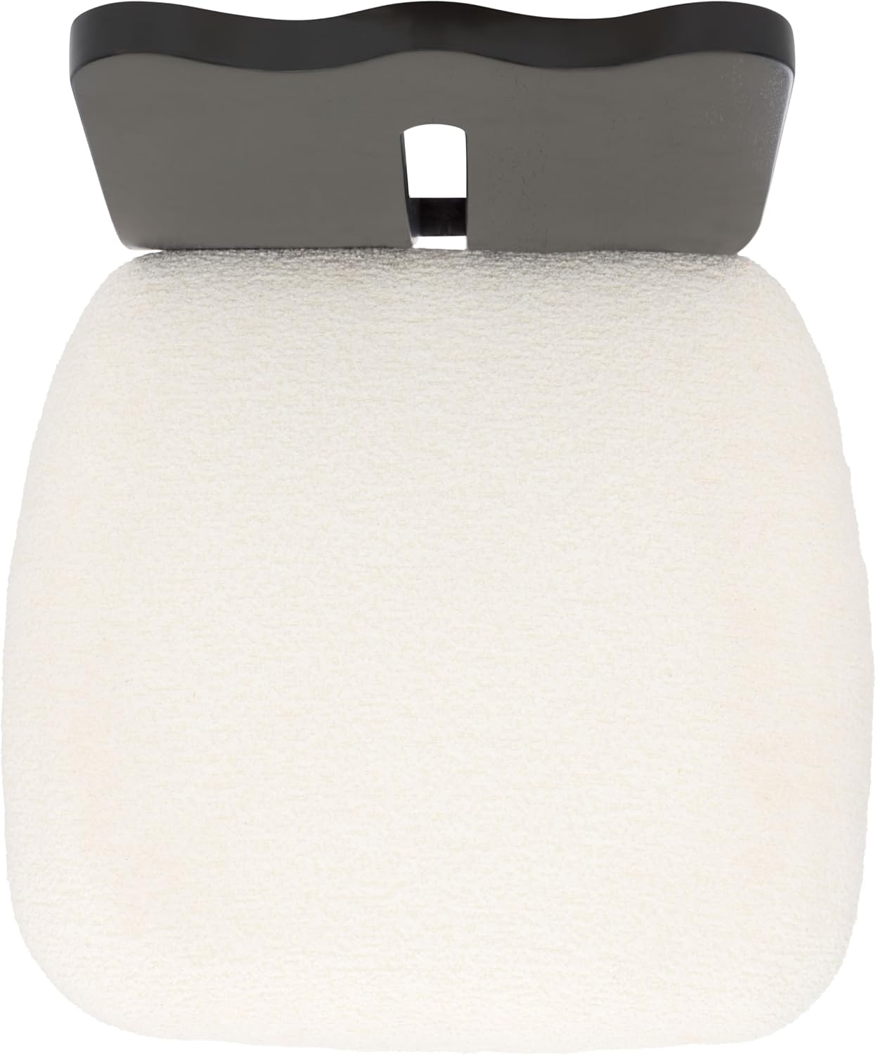 image:imageSAFAVIEH Home Collection Kieran Modern Counter Stool 25inch Seat Height Cream Boucle Seat amp Black Solid Wood Frame BST8803ACremeBlack