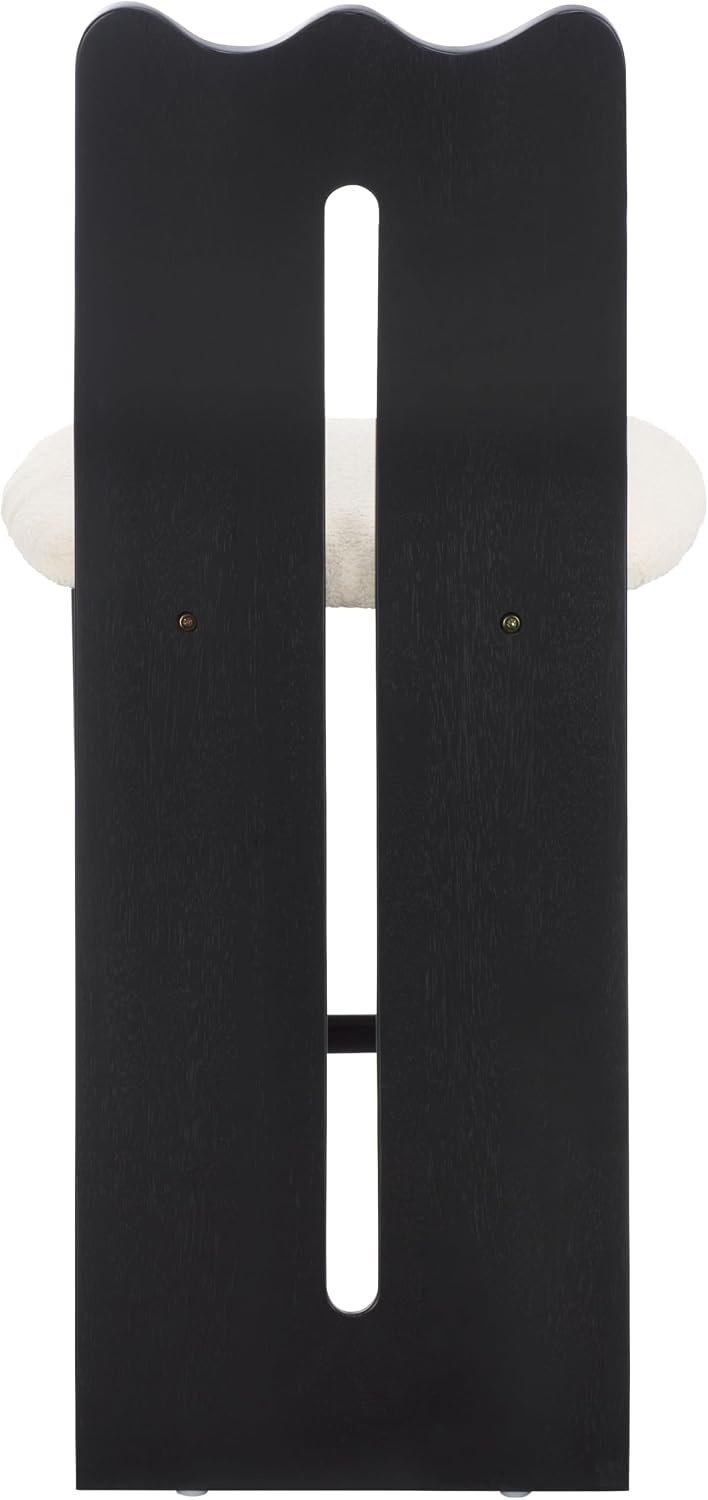image:imageSAFAVIEH Home Collection Kieran Modern Counter Stool 25inch Seat Height Cream Boucle Seat amp Black Solid Wood Frame BST8803ACremeBlack