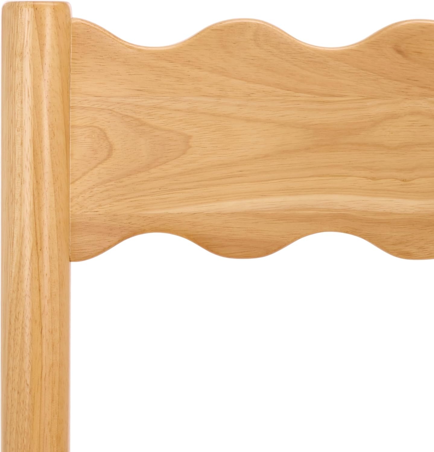 image:imageSAFAVIEH Home Collection Nolly Natural Solid Wood Counter Chair ScallopBack Farmhouse Kitchen Seating BST9212A