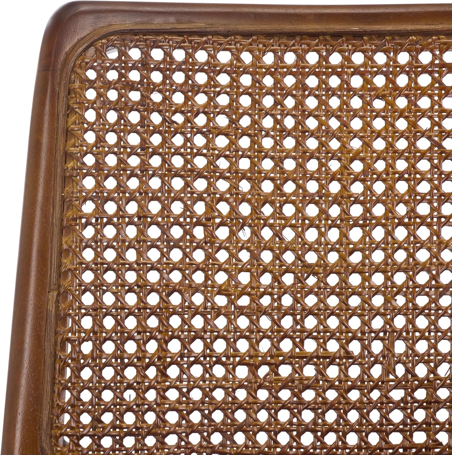 image:imageSAFAVIEH Home Collection Reinhardt Counter Stool 27inch Seat Height Walnut Brown Solid Wood Frame amp Grey Seat with Rattan Back BST8800BGreyWalnut