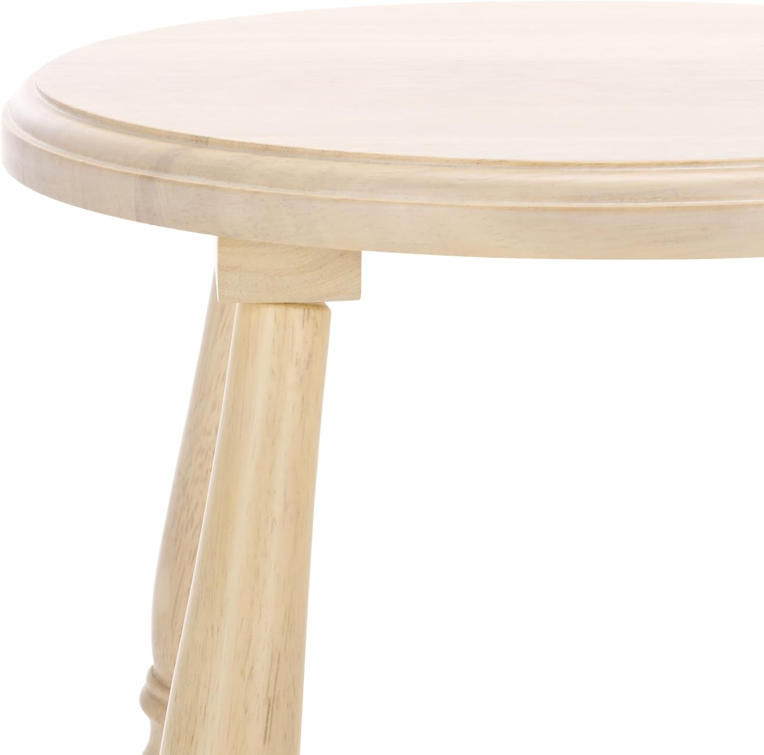 image:imageSAFAVIEH Home Collection Sidiko White Washed Solid Wood Bar Stool 29Inch Seat Height Set of 2 Farmhouse SpindleLeg Bar Seating BST8509BSET2Matte Black