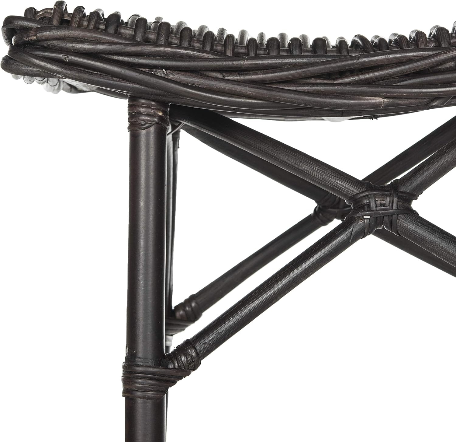 image:imageSAFAVIEH Home Collection Amara Brown Wicker Barstool