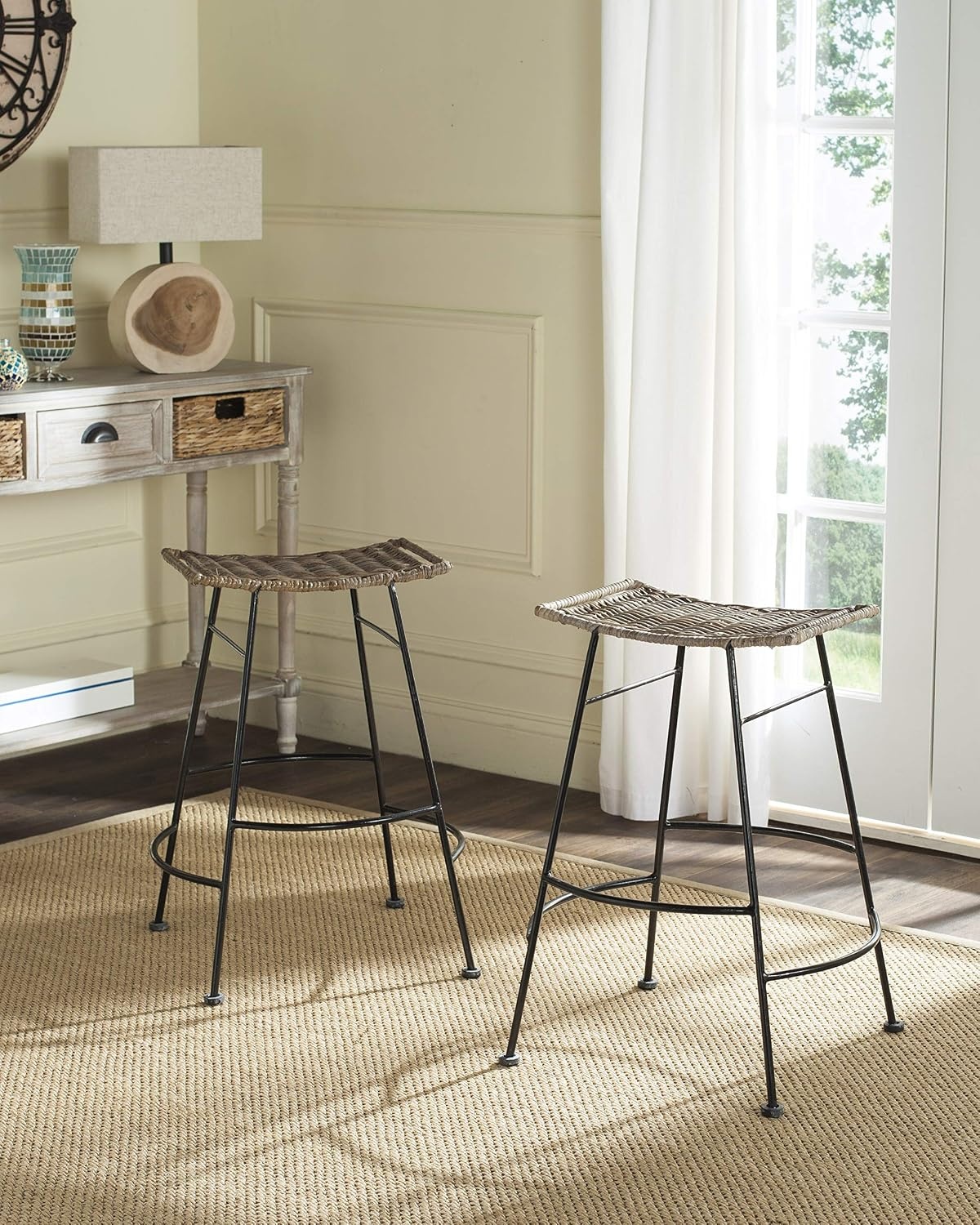image:imageSAFAVIEH Home Collection Atara Counter Stool Grey