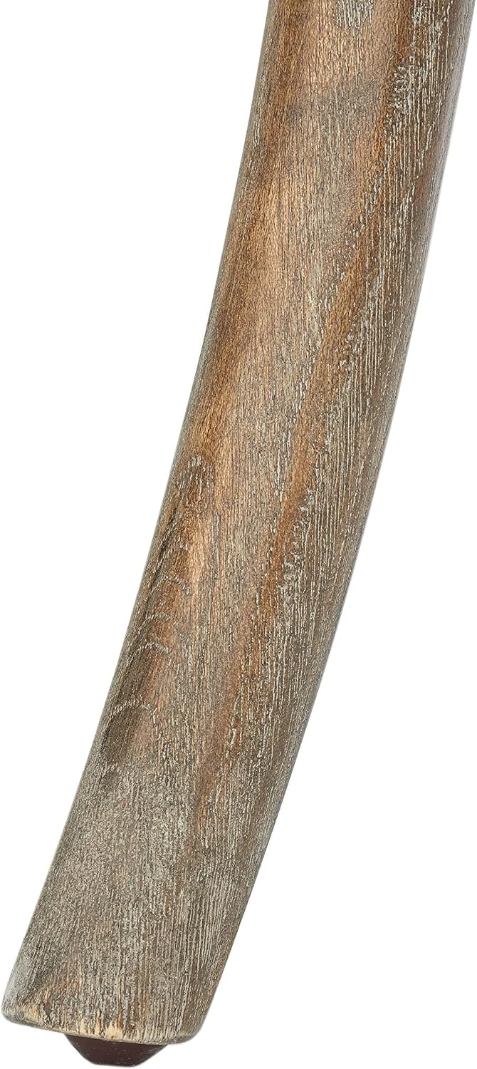 image:imageSAFAVIEH Home Collection Franklin Farmhouse Weathered Grey OakBrown Rattan XBack 30inch Kitchen Breakfast Nook Dining Pub Bar Stool Fully AssembledWeatheredGrey