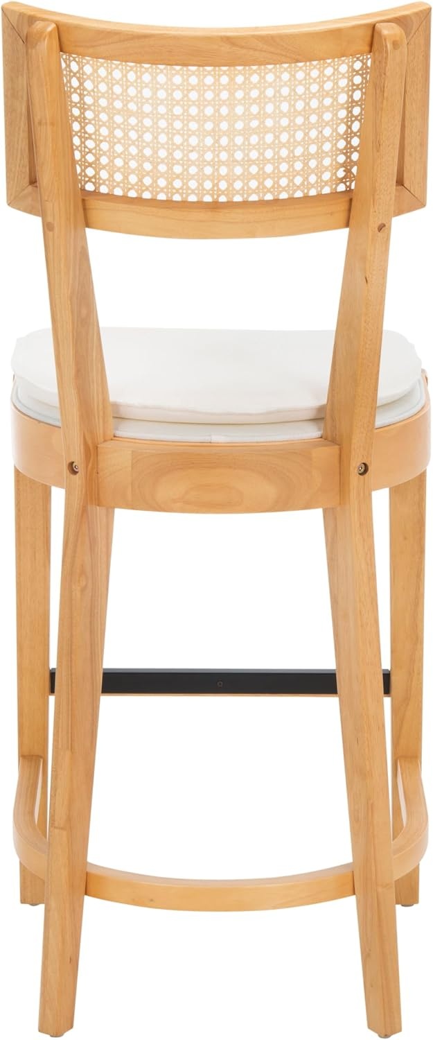 image:imageSAFAVIEH Home Collection Galway NavyNatural 27inch Seat Height Counter Stool for Kitchen Island Breakfast NookNatural